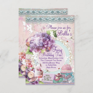 Invitation Fairy Garden Tea Party