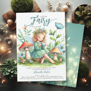 Invitation Fairy Garden Thé Champignons Wilds Baby Girl Douch