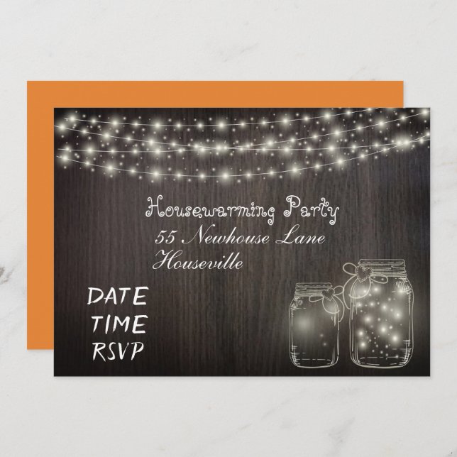 Invitation Fairy Lights (Devant / Derrière)