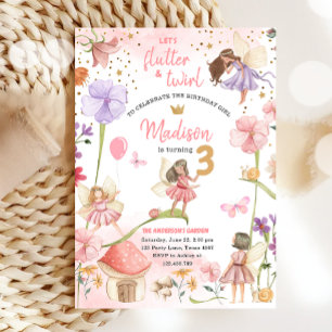 Invitation Fairy Magical Forest Garden Girl Fairy Anniversair