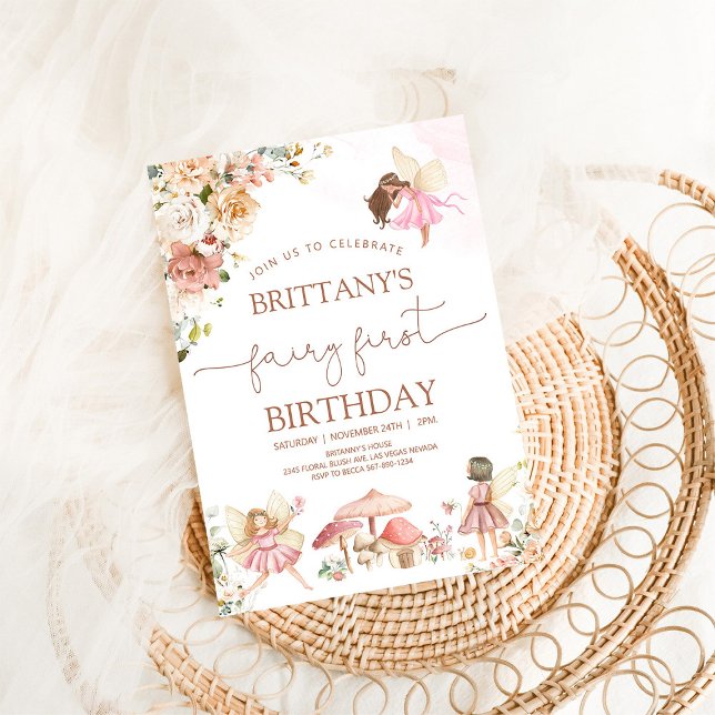 Invitation Fairy Premier anniversaire (Créateur téléchargé)
