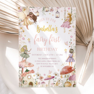 Invitation FAIRY PREMIER ANNIVERSAIRE Fairy Garden Anniversai