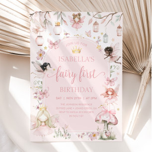 Invitation FAIRY PREMIER ANNIVERSAIRE Fairy Garden Anniversai
