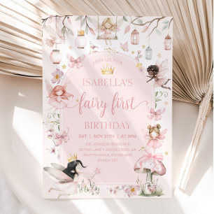 Invitation FAIRY PREMIER ANNIVERSAIRE Fairy Garden Anniversai