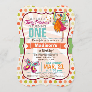 Invitation Fairy Princess & Butfly Birthday Party