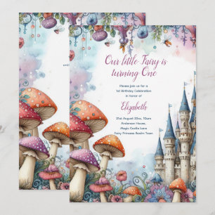 Invitation Fairy Princess Party Magique Anniversaire Bash