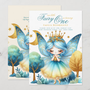 Invitation Fairy Princesse 1er anniversaire ou EDIT AGE Or Tu