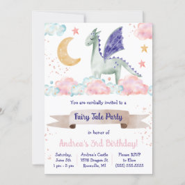 Invitation Fairy Tale, Dragon Theme Anniversaire