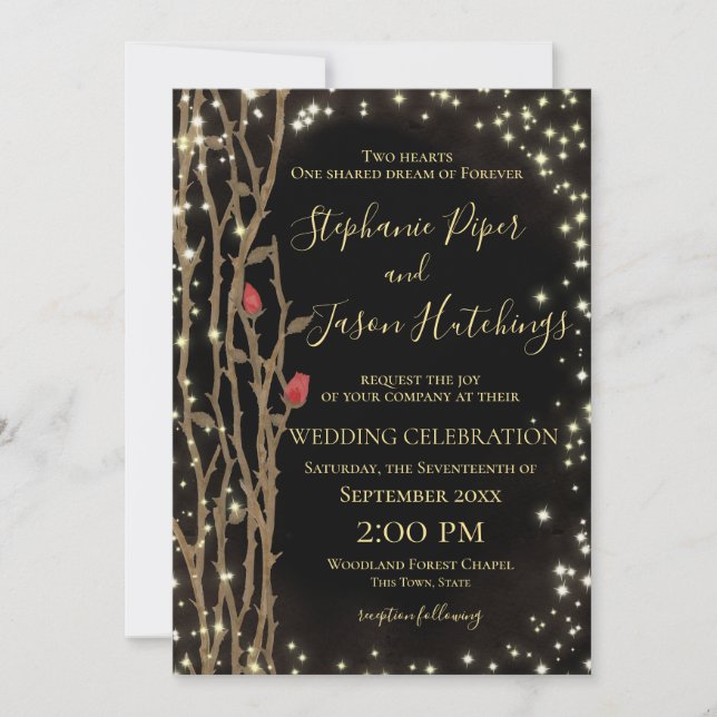 Invitation Fairy Tale Forest Mariage (Devant)