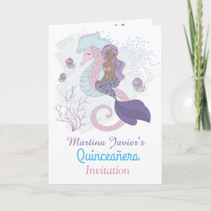 Invitation Fairy Tale Mermaid Quinceañera 15e anniversaire