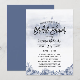 Invitation Fairy Tale Misty Lake Vintage Floral Fête des mari