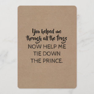 Invitation Fairy tale Style Drôle Serez-vous ma servante d'éd