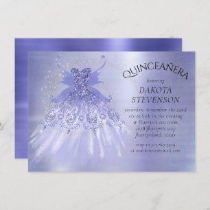 Invitation Fairy Wing Lavender Gown   Fleur d'iridescente vio