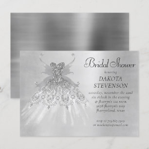 Invitation Fairy Wing Silver Gown   Platine Faux Sheen