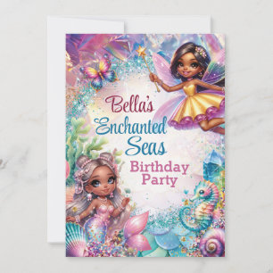 Invitation Fairyland Enchanted Seas fête d'anniversaire