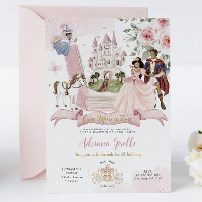 Invitation Fairytale Book Once Upon a Time Princess Birthday (Créateur téléchargé)