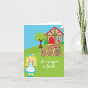 Invitation Fairytale Goldilocks and Bears Girls Birthday