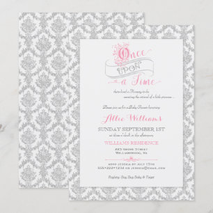 Invitation Fairytale Il était un temps Baby shower princesse