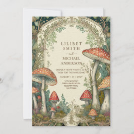 Invitation Fairytale Mariage Fairycore Mushrooms Forest