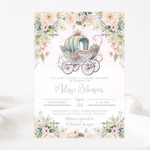 Fairytale Princess Carriage Girl Aquarelle