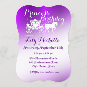 Invitation Fairytale Princess Carrie Anniversaire