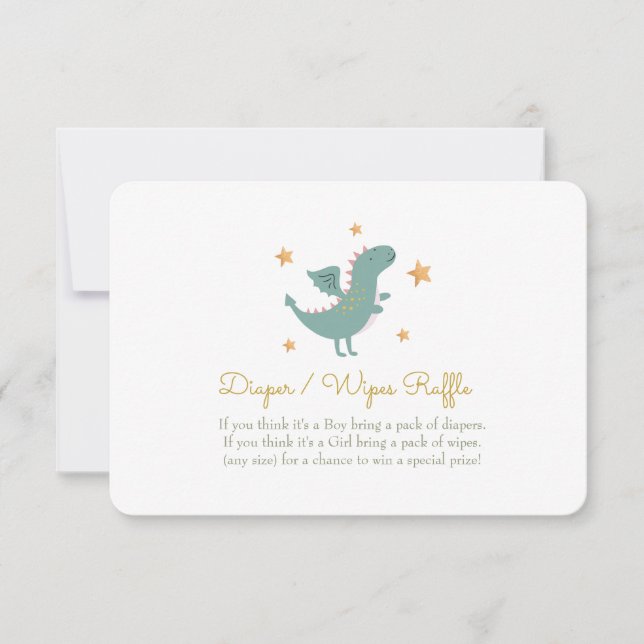Invitation Fairytale Princess Diaper / Wipes Raffle Card (Devant)