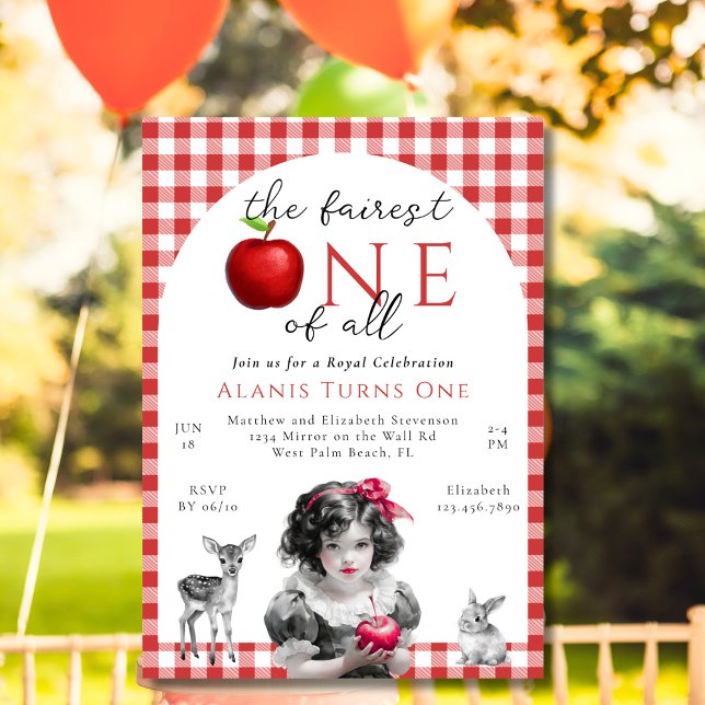 Invitation Fairytale Princess Fairest Un De Tous Les 1Er Anni (Créateur téléchargé)