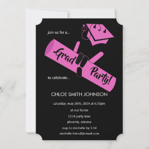Invitation Fais la fête ! Pink2