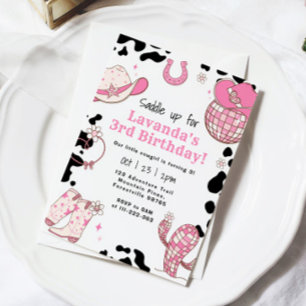 Invitation Fais ton rodéo fille 3ème anniversaire