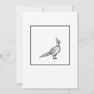Invitation Faisan, thème oiseau