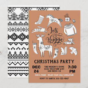 Invitation Faisons du Hygge une fête de Noël d'hiver cosy