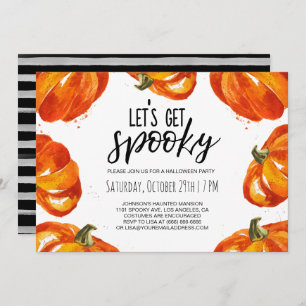 Invitation Faisons Éffrayant parti Citrouille Halloween
