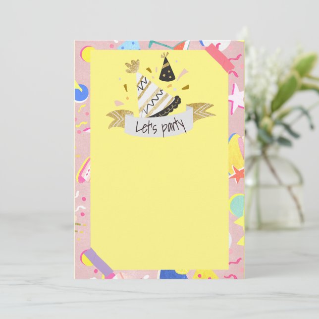 Invitation Faisons la fête (Debout devant)