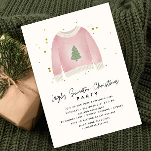 Invitation Faisons la fête avec un Sweater de Noël Laid Party