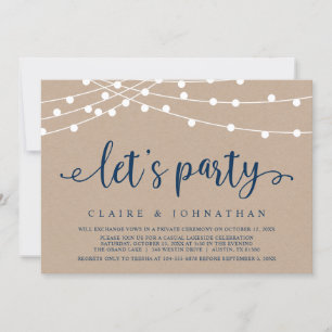 Invitation Faisons la fête, Célébration de mariage en fuite