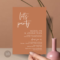 Faisons la fête, dîner d'Elopement Mariage et dans