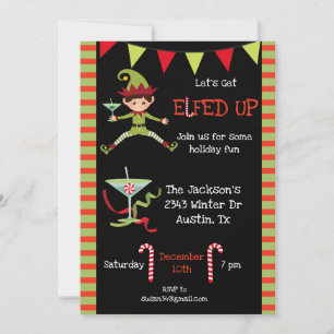 Invitation Faisons la fête en elfique Fête de cocktail drôle 