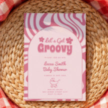 faisons la fête fille rétro rose baby shower 