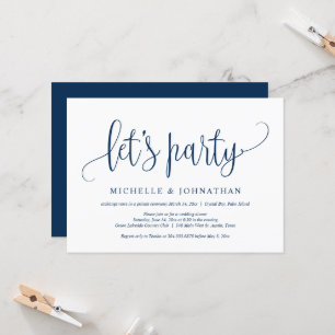 Invitation Faisons la fête, Mariage Elopement Celebration Inv