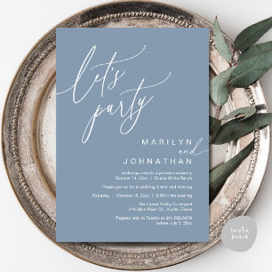 Invitation Faisons la fête, Réception de mariage romantique m