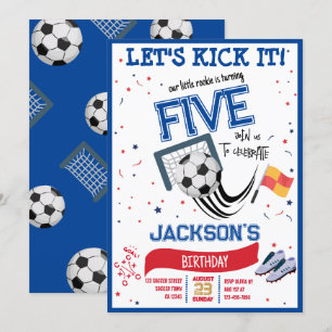 Invitation Faisons-le un petit Rookie Soccer Anniversaire