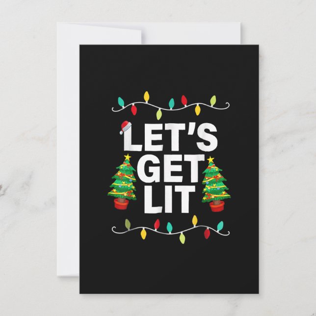Invitation Faisons-nous un peu de Noël amusant à boire T-shir (Devant)