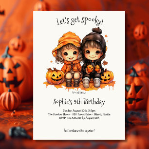 Invitation Faisons peur ! Fête d'anniversaire Spooktacular po