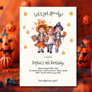 Invitation Faisons peur ! Fête d'anniversaire Spooktacular po