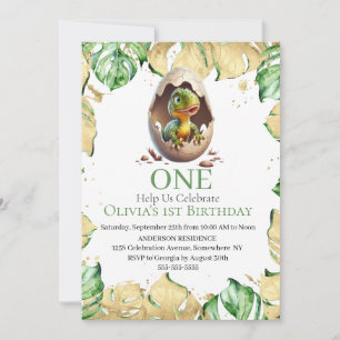 Invitation Faisons un Dino T Rex Party