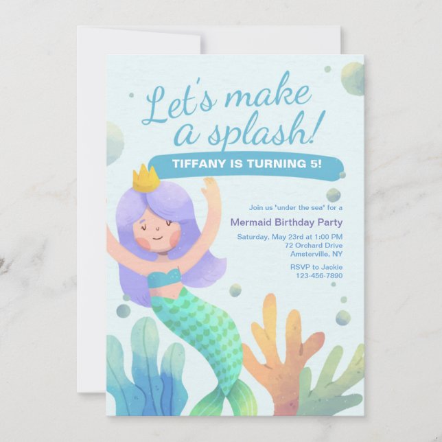 Invitation Faisons une fête d'anniversaire (Devant)