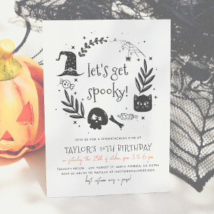Invitation Faisons une fête d'Halloween Spooky pour un annive