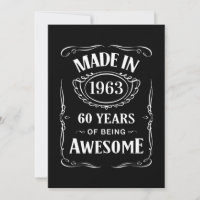Fait en 1963 60 ans d'être génial 2023 anniversair