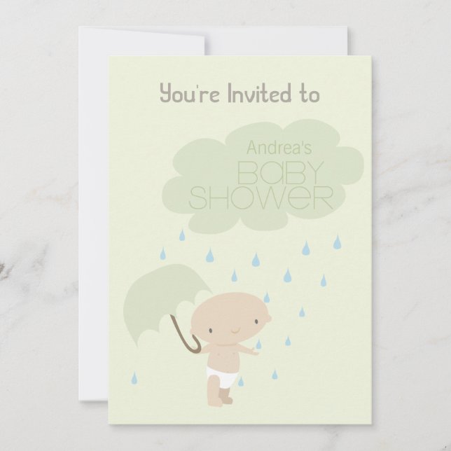 Invitation faite sur commande de partie de pluie (Devant)