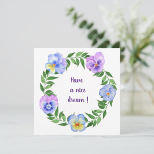 Invitation Faites de beaux rêves ! Fleurs  aquarelle 